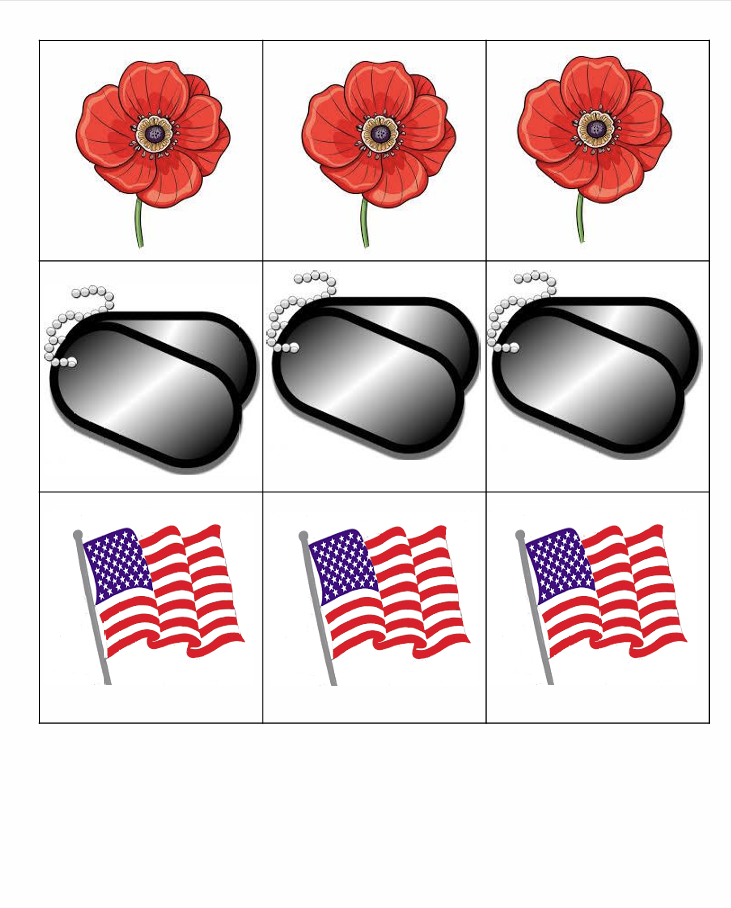 Veterans Day Left, Right, Center Game - Image 3