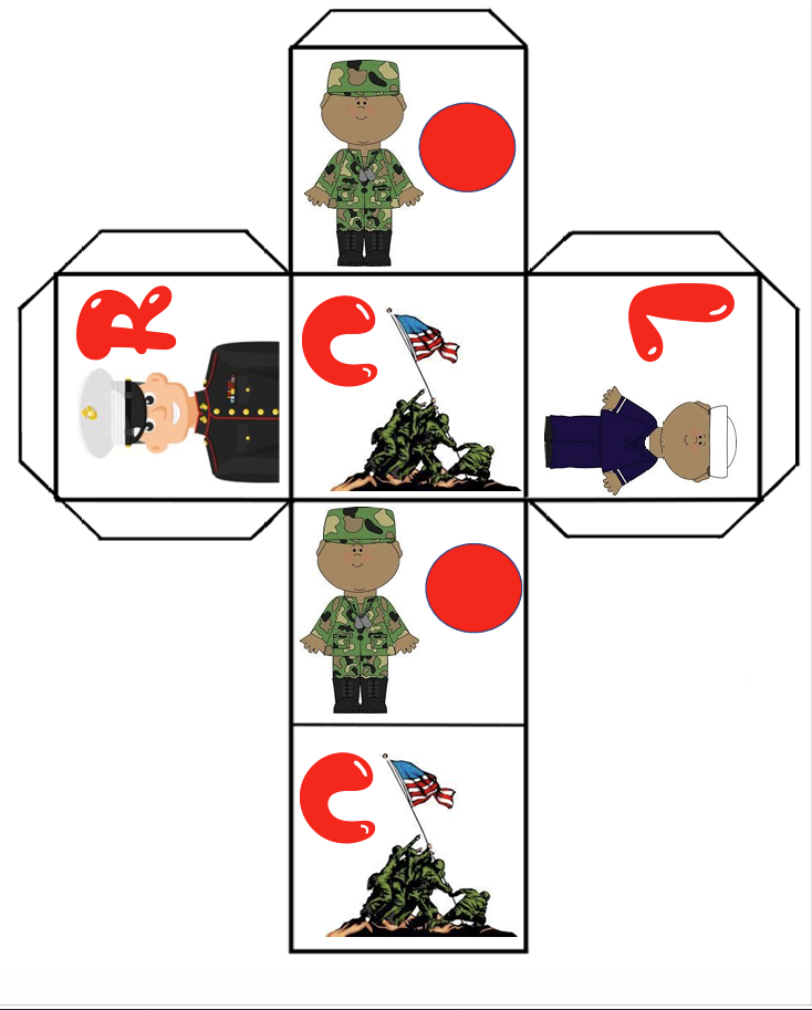 Veterans Day Left, Right, Center Game