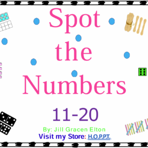 Spot The Number 11-20 (Number Sense/Subitizing Teen Numbers)